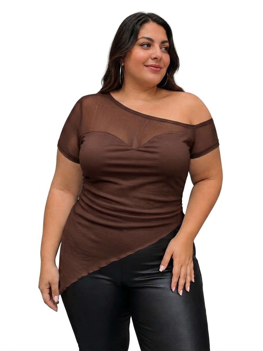 Remera  Pico con Tull Talle Mediano - Imagen 2
