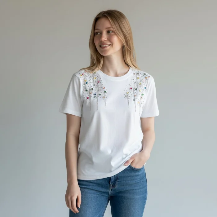 Remera de Algodón Brillo