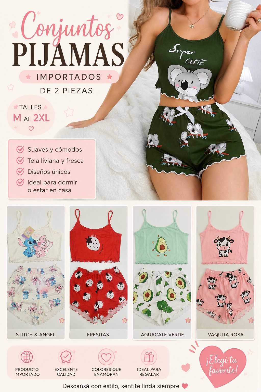Conjunto Pijama Importado - Imagen 2