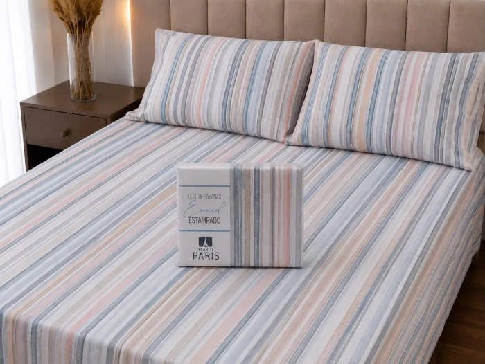 Sabanas Paris Blanco Estampas 2 1/2