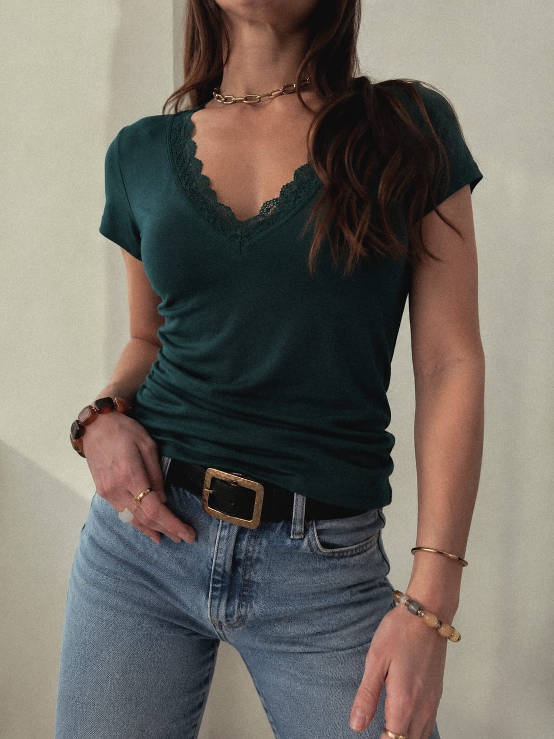 Remera Puntilla Escote V - Imagen 6