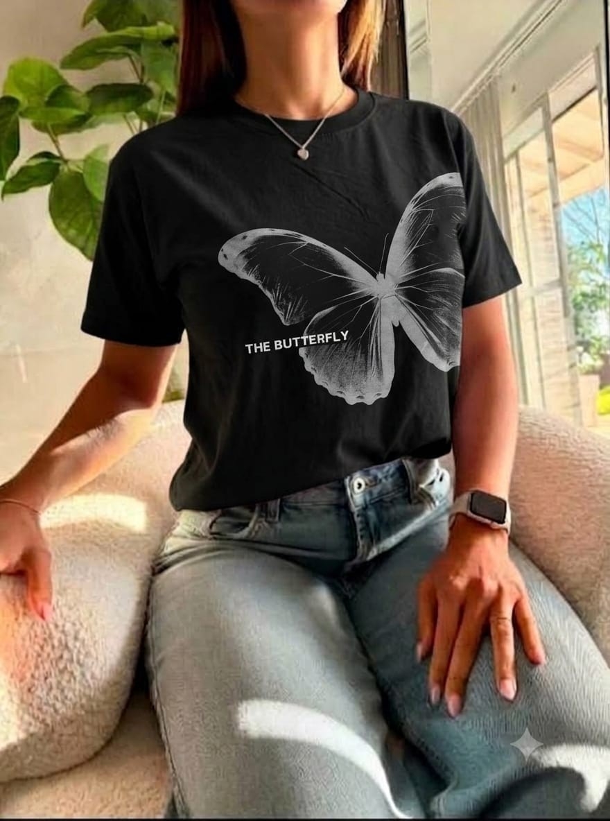 Remera Glitter Mariposa - Imagen 3
