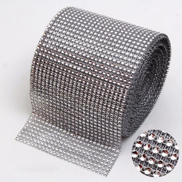 Cinta Falso Strass - Rollos de 9 M - Fondo Blanco
