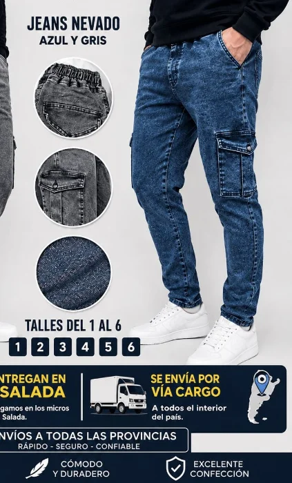 Pantalones Jeans Cargo