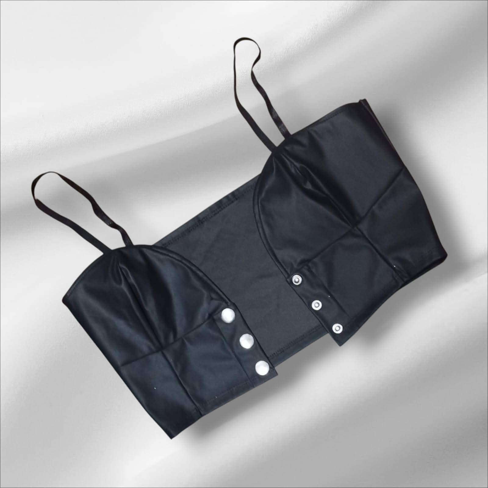 Top de Eco Cuero con Broches ( Desabrochables) - Imagen 2