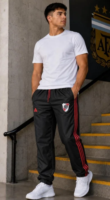 Pantalon Rompeviento con Forro , Regulador en el Botapie y Logo Bordado