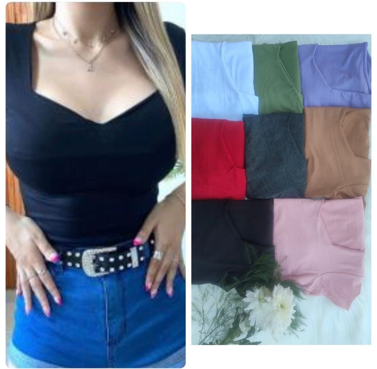 Remera Puntilla y Cuello Espejo " Solo por Pedido" - Imagen 2