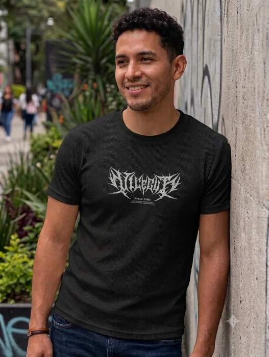 Remera Wafle Estampado