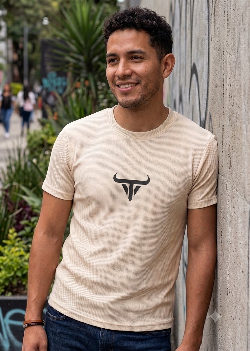 Remera Wafle Estampado - Imagen 3