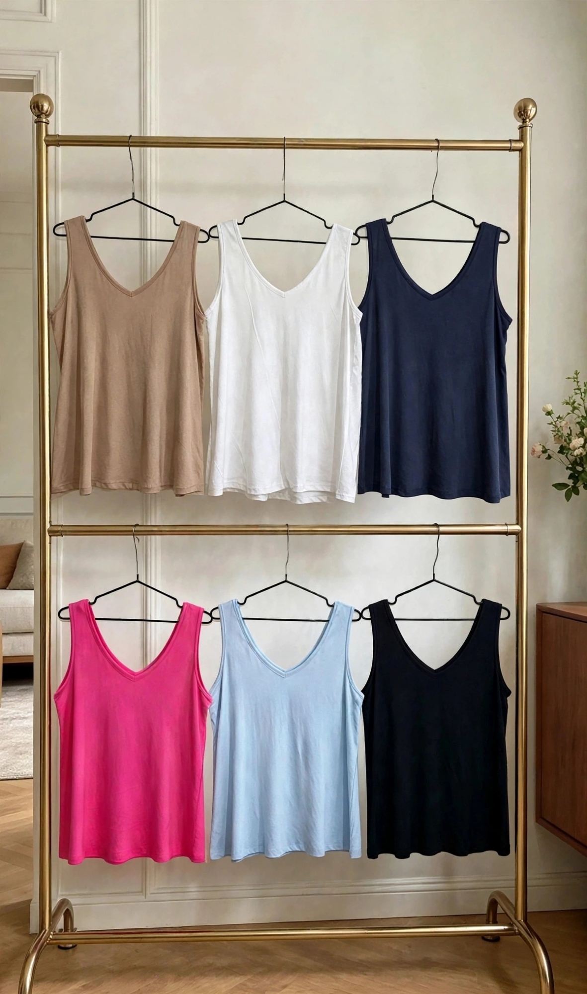 Musculosa Semievase Cuello V - Imagen 2