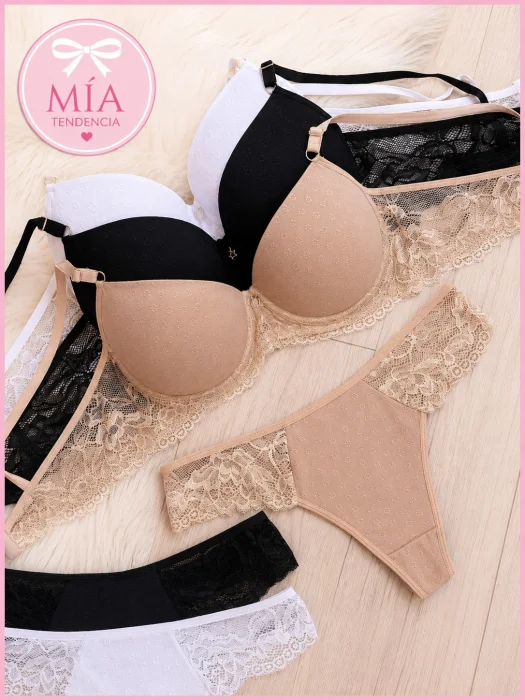 Conjunto Labrado Encaje