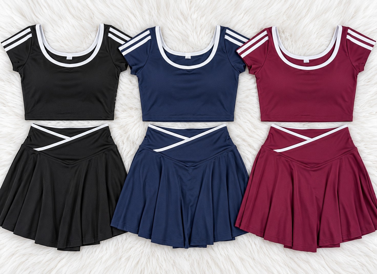 Conjunto Short Pollera Lycra Excelente Calidad - Imagen 9