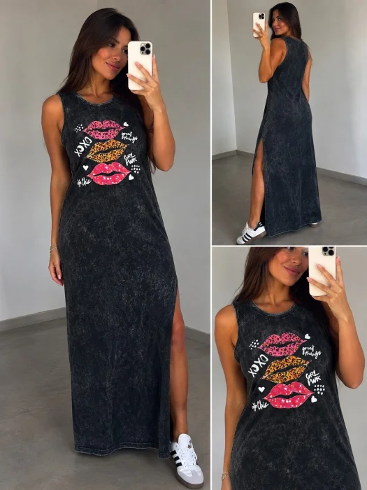 Vestido Largo Batick Excelente Calidad Talles Unico Abarca 5y6