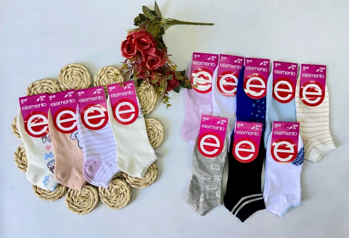 Soquete Elemento de Dama Estampadas