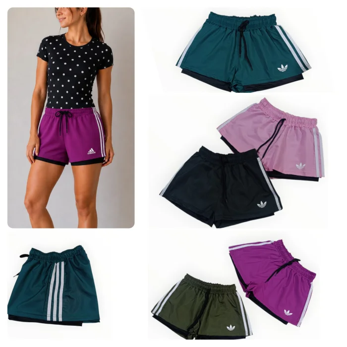 Shorts con Calza Interna Tres Tiras
