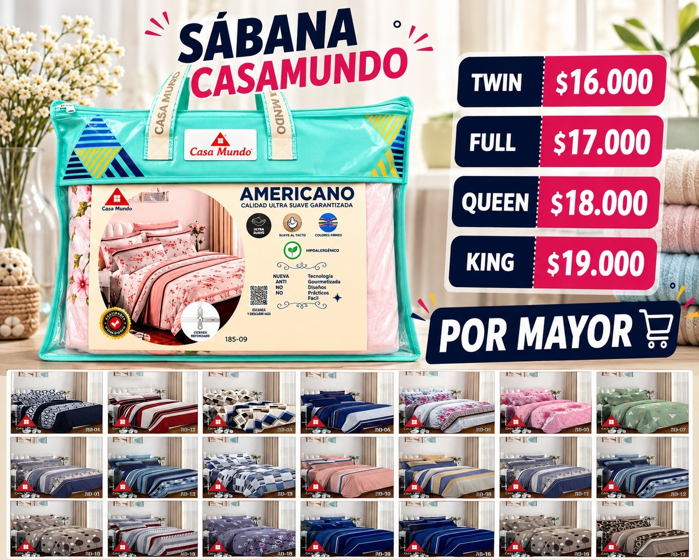 Sábana Casamundo Twin 5800 Hilos - Imagen 2