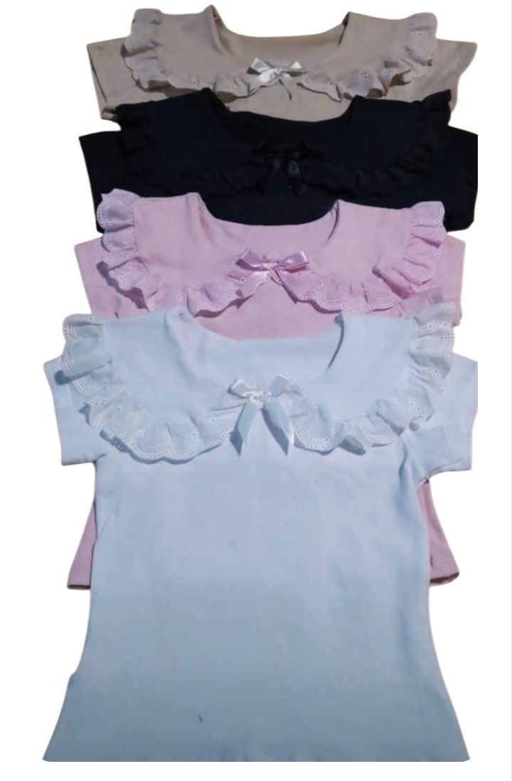 Remeras Algodón Cotón Cuello Babero - Imagen 2