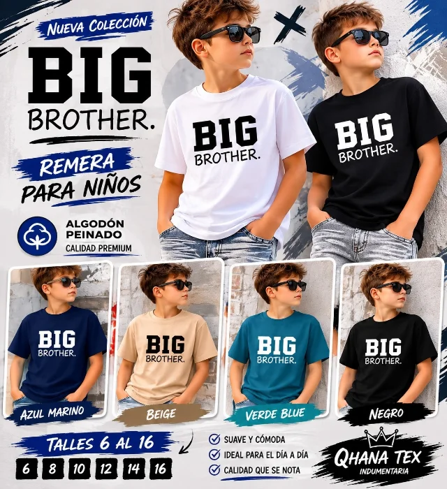Remeras de Nenes Algodón Peinado