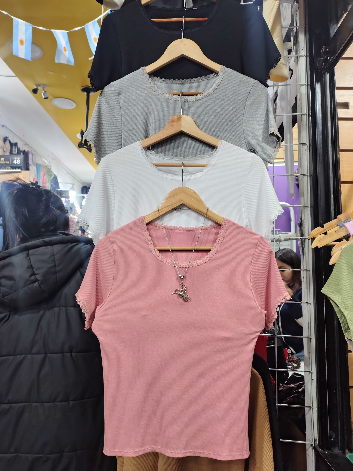 Remera Morley con Encaje - Imagen 1