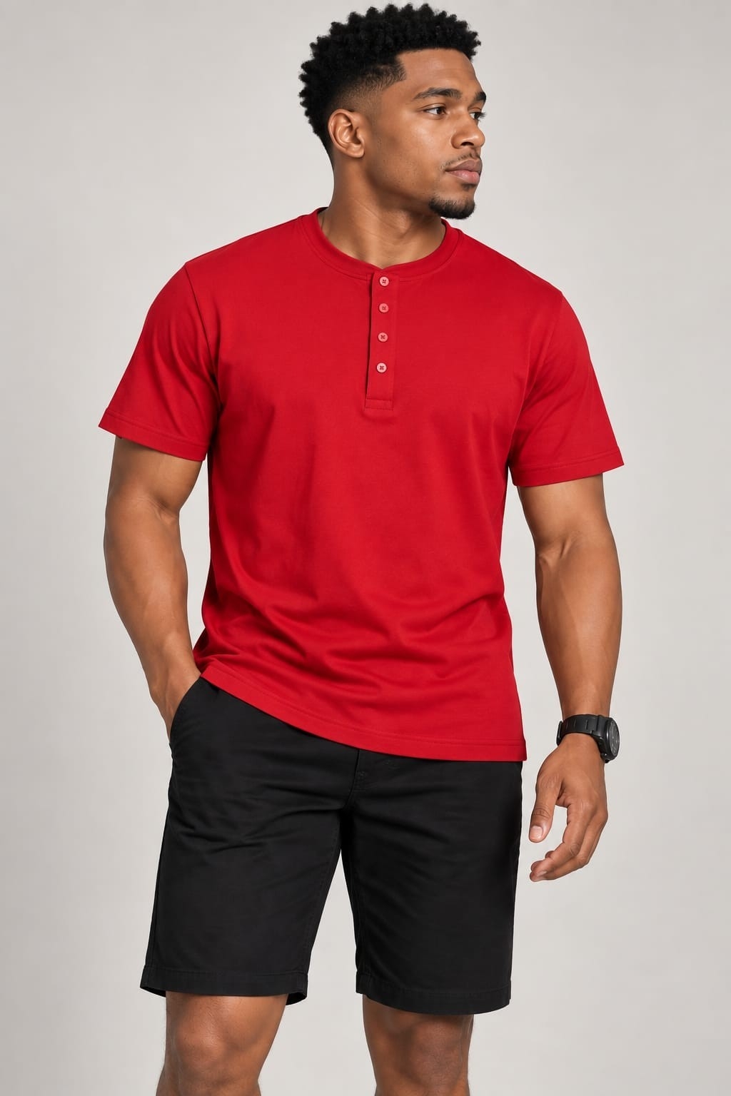 Remeras Henley Algodón Premiun Importado - Imagen 5