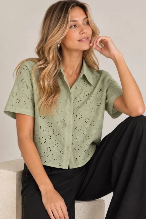 Camisa Broderie