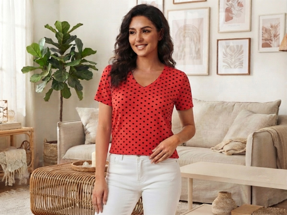 Remeras de Dama Cuello V - Imagen 2