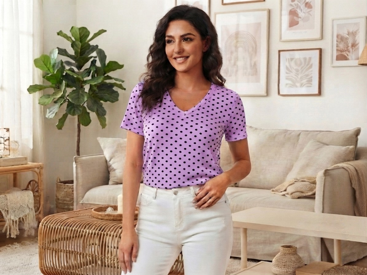 Remeras de Dama Cuello V - Imagen 3