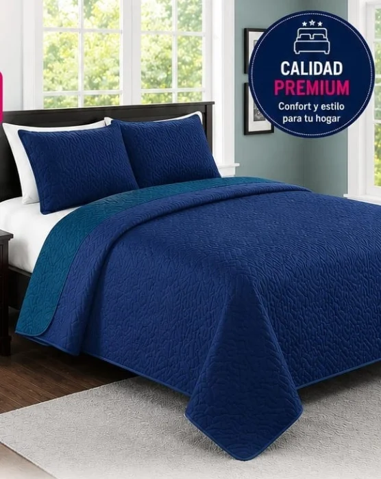 Cubrecama Twin Queen King Reversible