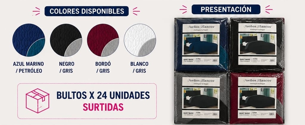 Cubrecama Twin Queen King Reversible - Imagen 2