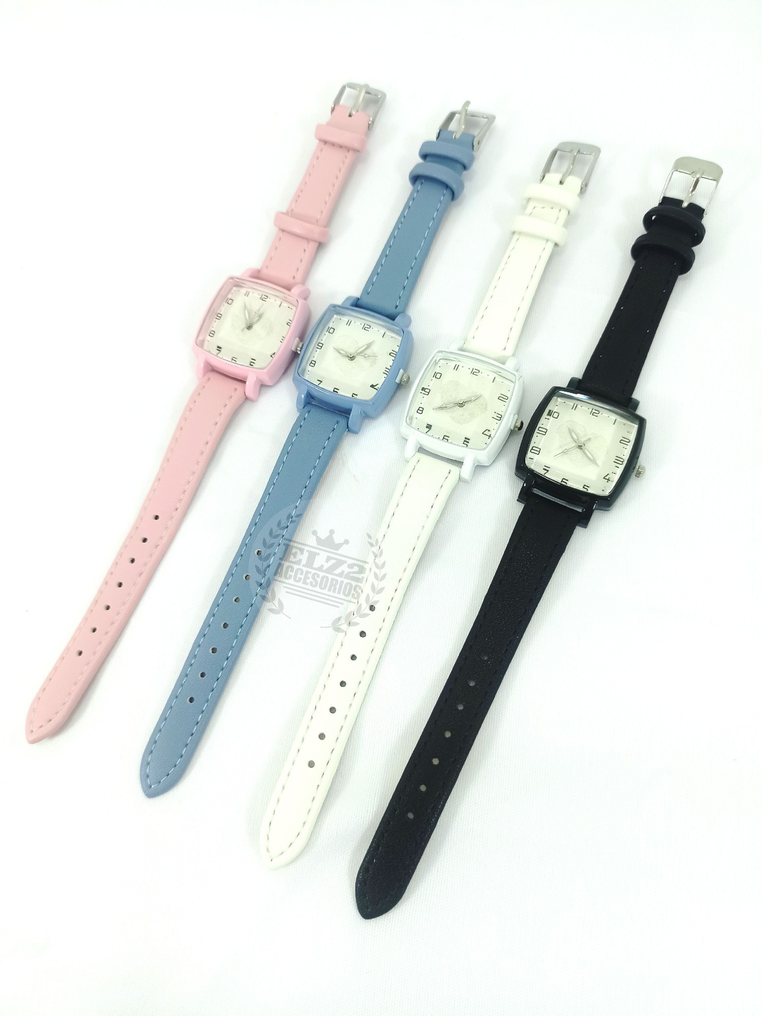 Relojes Cuadrado  con Malla de Ecocuero - Imagen 2