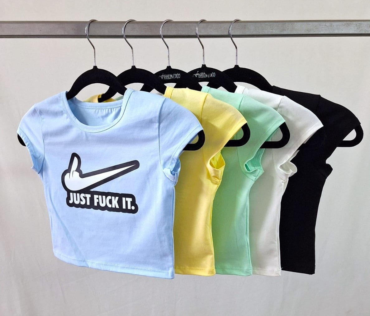 Remera Top Just Fuck It Algodón con Lycra - Imagen 2