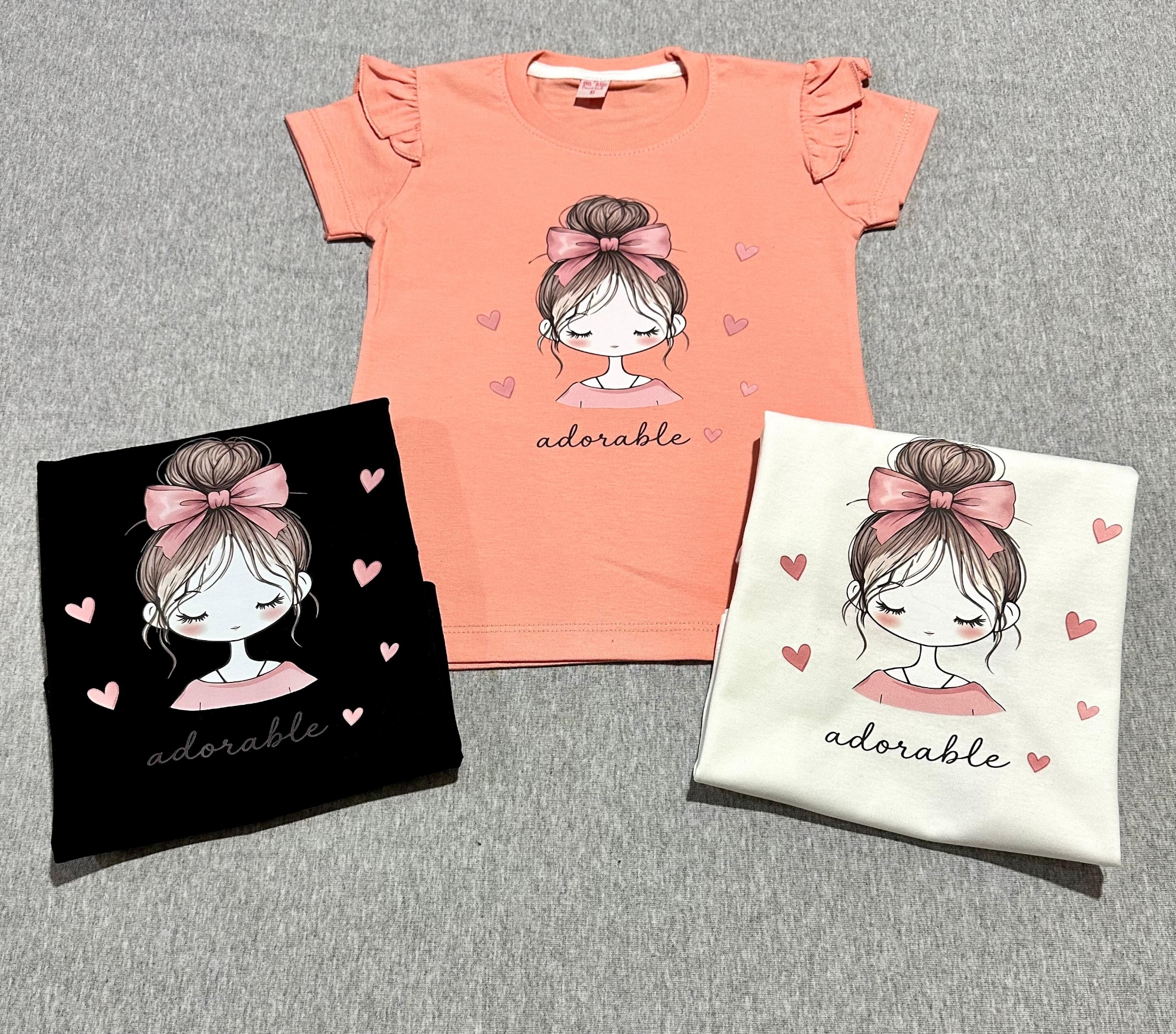 Remeras Voladito Nena Adorable Algodón Peinado - Imagen 3