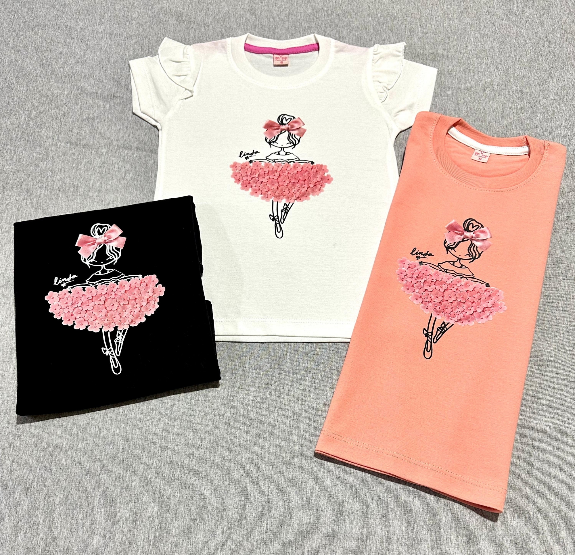 Remeras Manga Voladito  Mariposa Algodón Peinado - Imagen 3