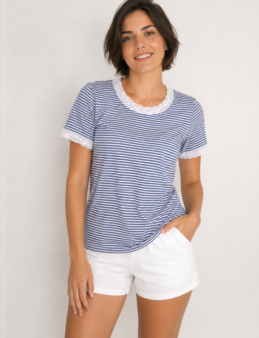 Remera Puntilla Rayada - Imagen 3