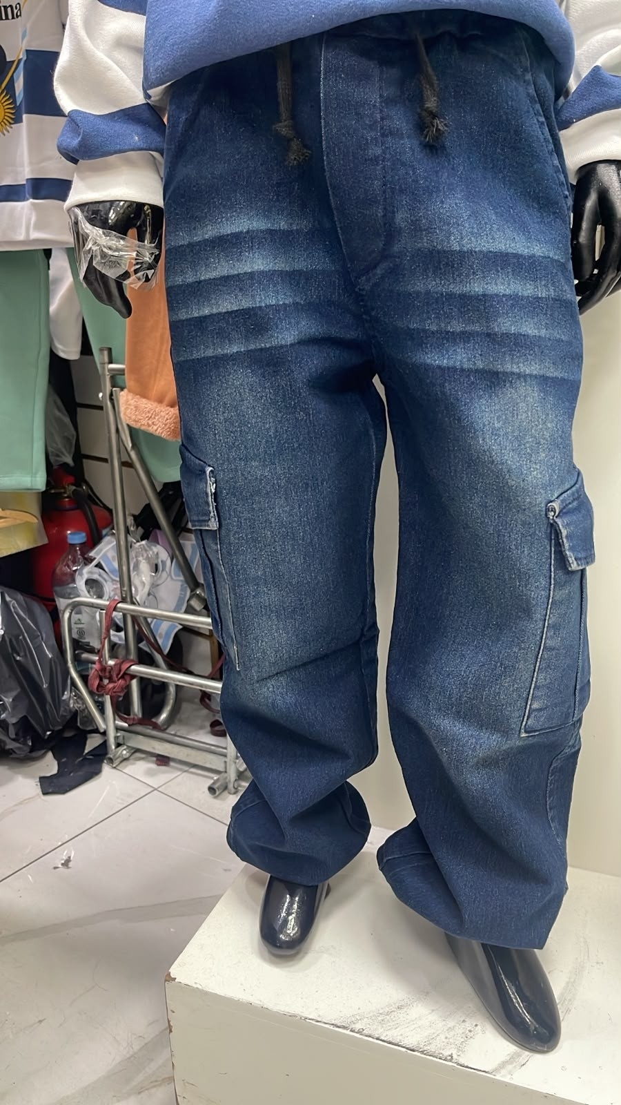 Pantalón Jeans Cargo - Imagen 2