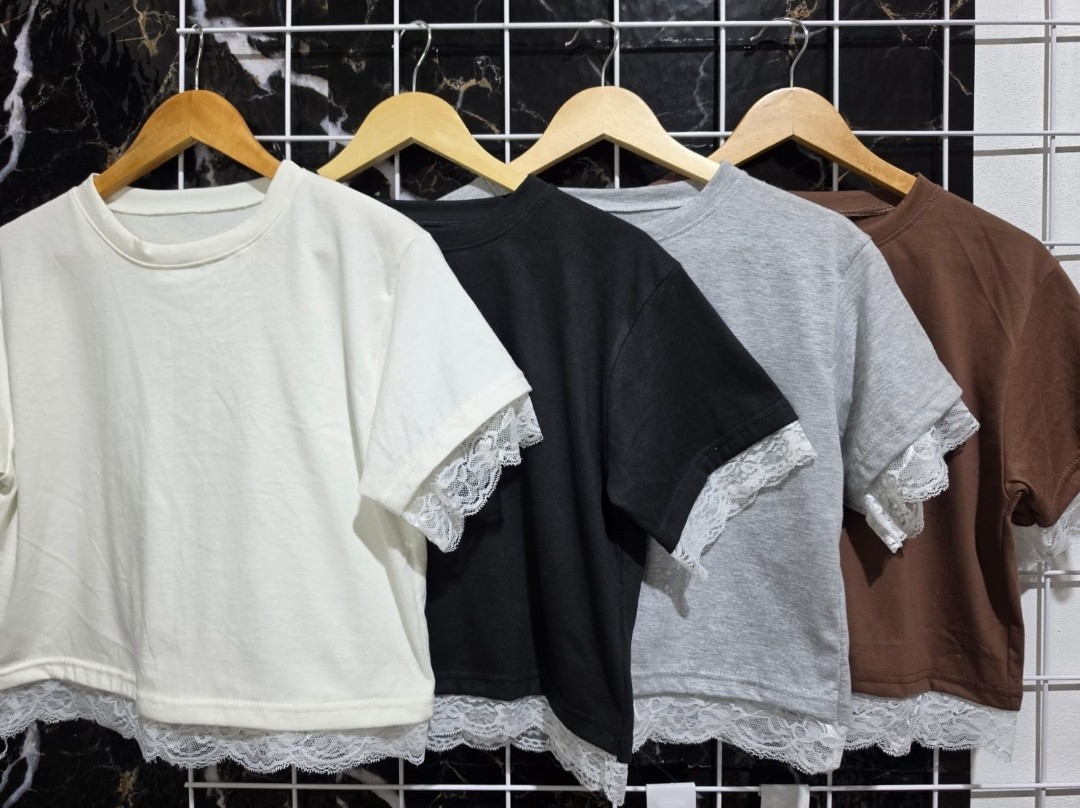 Remera Puntilla Algodon Peinado - Imagen 3