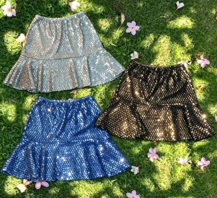Pollera Lentejuela con Volado