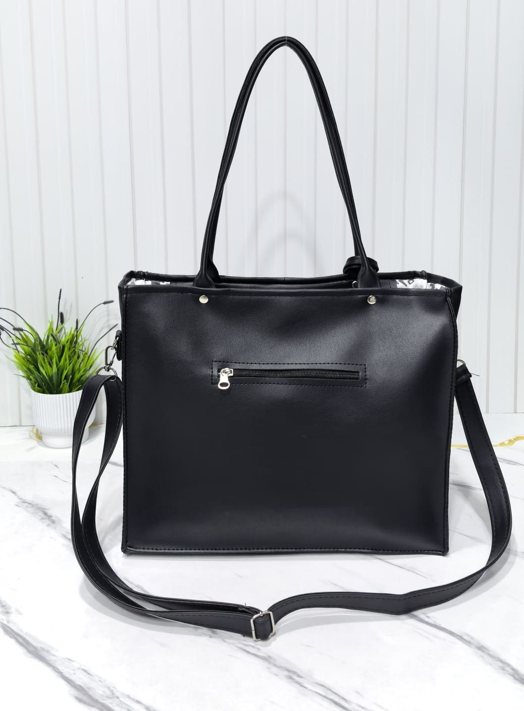 Cartera Morral* 
de Cuero Ecológico *con Monedero.* Excelente Calidad - Imagen 3