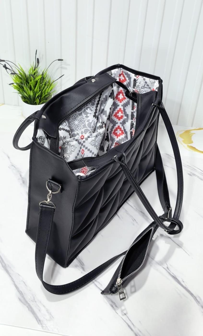 Cartera Morral* 
de Cuero Ecológico *con Monedero.* Excelente Calidad - Imagen 4