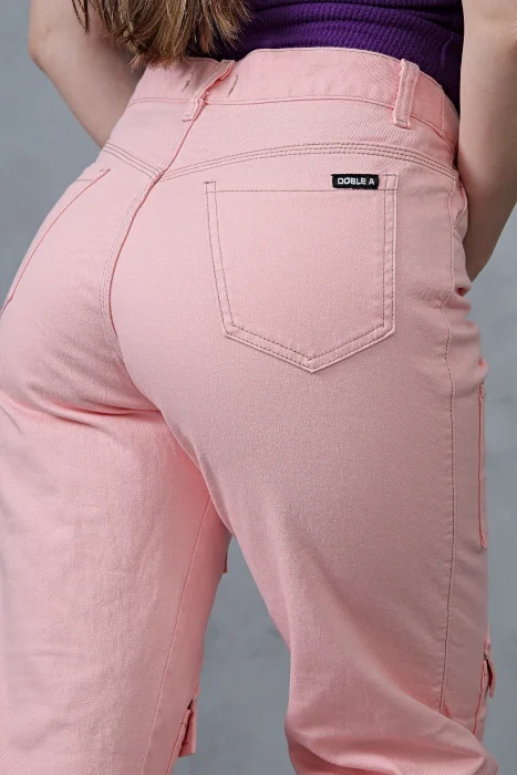 Wide Leg Multicargo Rosado!