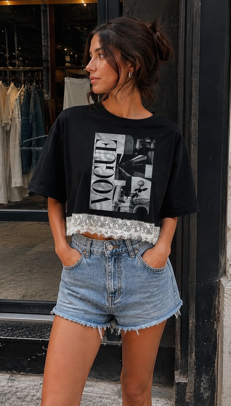 Remera con Encaje - Imagen 2