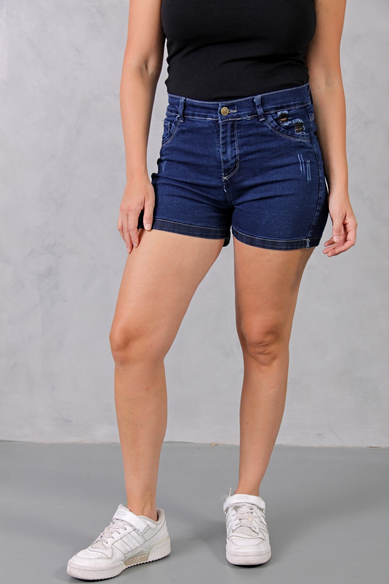 Short Azul Blue Rasguño y Rotura Elastizado - Imagen 3