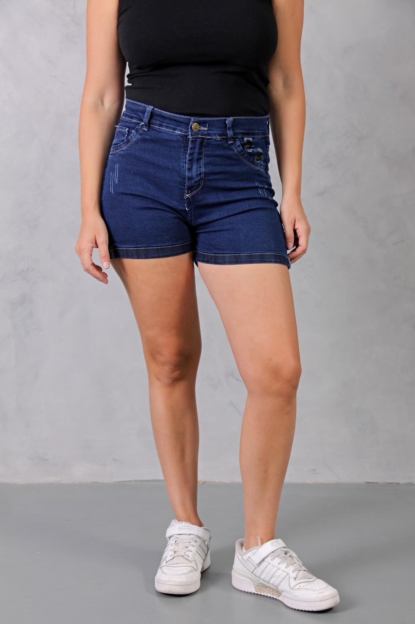 Short Azul Blue Rasguño y Rotura Elastizado - Imagen 4
