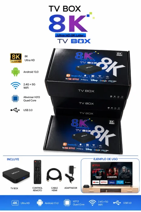 Tv Box 8 K con App