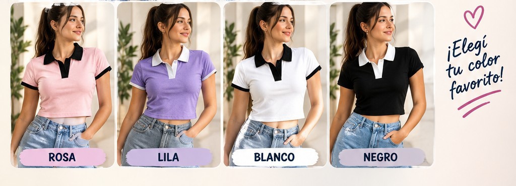 Chombas de Mujer Lisas - Imagen 2