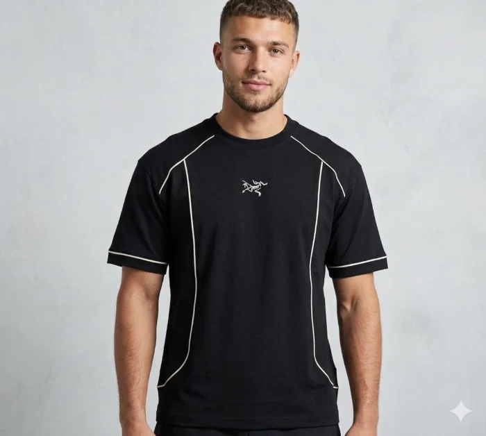 Remera con Vivos Algodon Peinado Premium