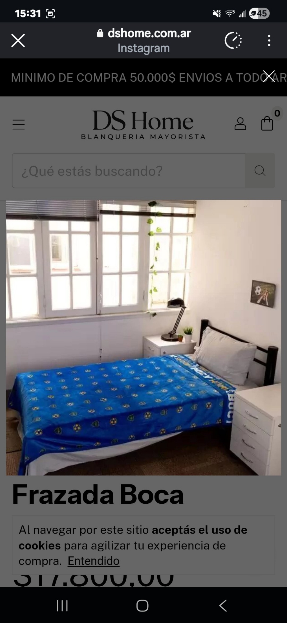 Frazada Flannel Boca River 1 1/2 - Imagen 4