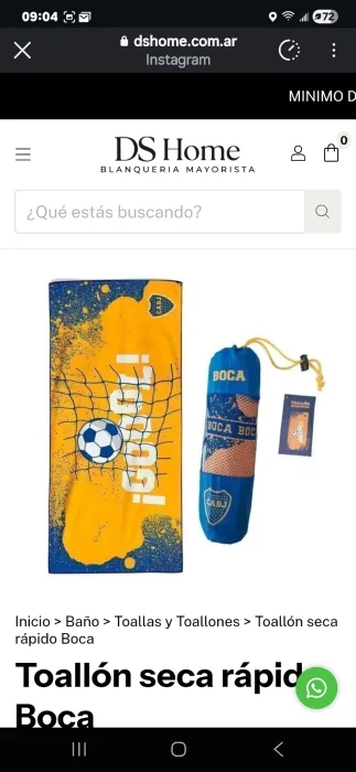 Toallon Secado Rapido con Bolsito
