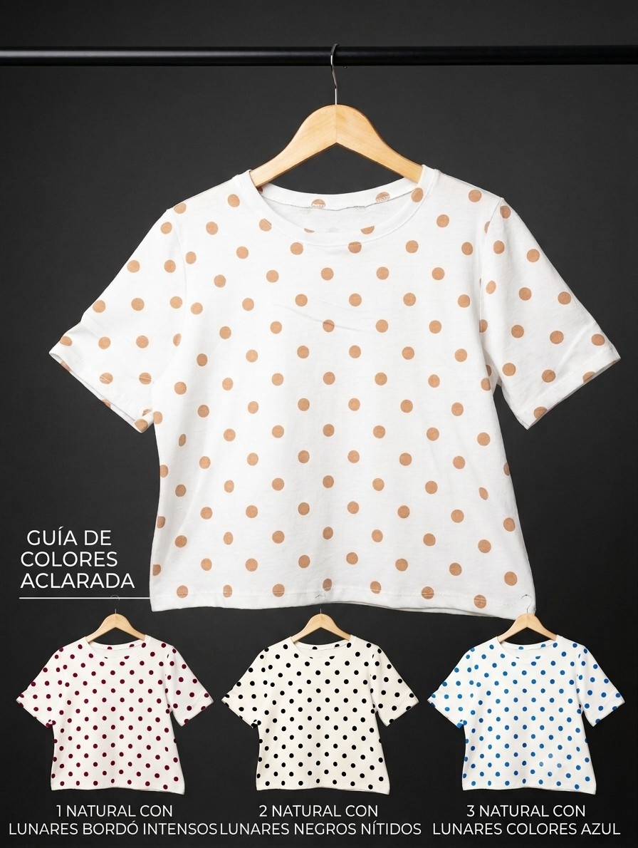 Remeras Baby Tee Lunares - Imagen 2