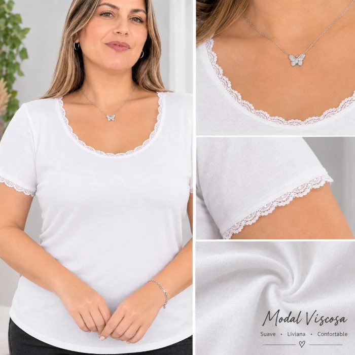 Remeras con Puntilla